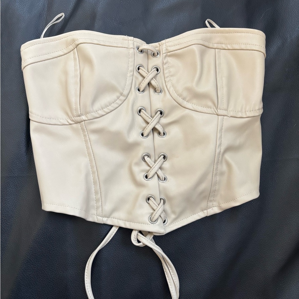 leather crop top